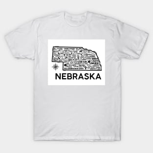 Nebraska Map T-Shirt